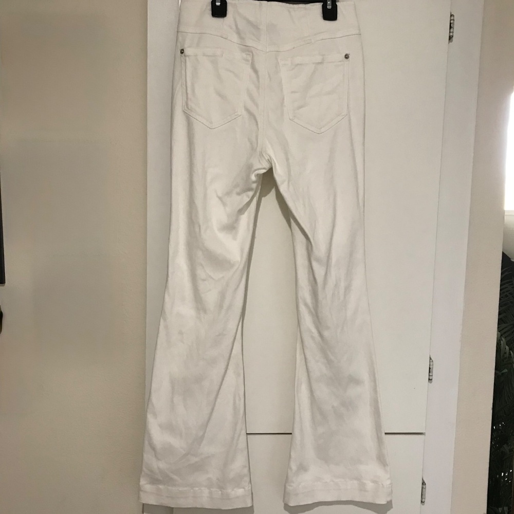 INC High-waisted Ivory Flared/bell bottom Stretch Jeans - Picture 5 of 7